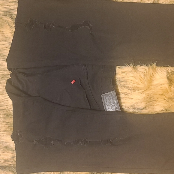 Levi's Women Skinny Ripped Jeans Size 22W Black - Picture 3 of 8